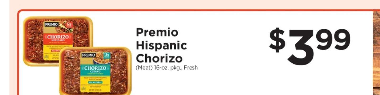 Premio Hispanic Chorizo