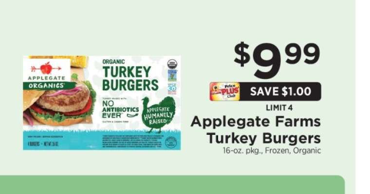 Applegate Farms Turkey Burgers