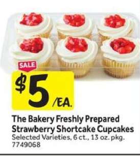 The Bakery Freshly Prepared Strawberry Shortcake Cupcakes