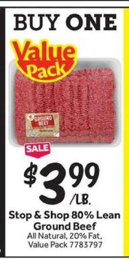 Stop & Shop 80% Lean Ground Beef