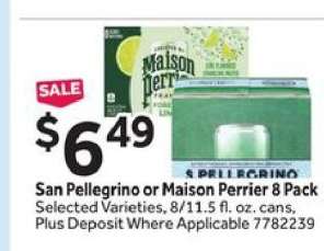 San Pellegrino or Maison Perrier 8 Pack