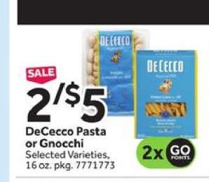 DeCecco Pasta or Gnocchi