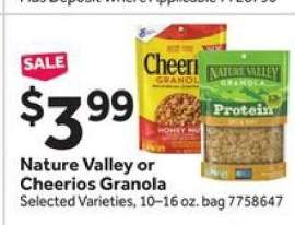 Nature Valley or Cheerios granola