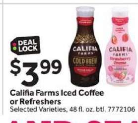 Califia Farms Iced Coffee or Refreshers