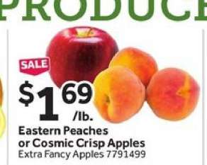 Eastern Peaches or Cosmic Crisp Apples
