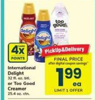 International Delight or Too Good Creamer