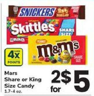 MARS Share or King Size Candy