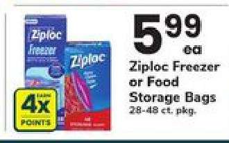 Ziploc Freezer or Food Storage Bags