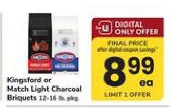 Kingsford or Match Light Charcoal Briquets