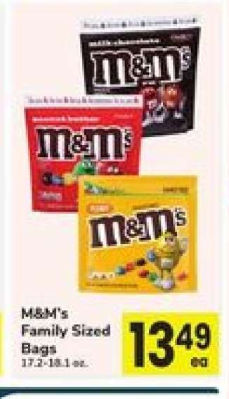 M&M's Family Sized Bags