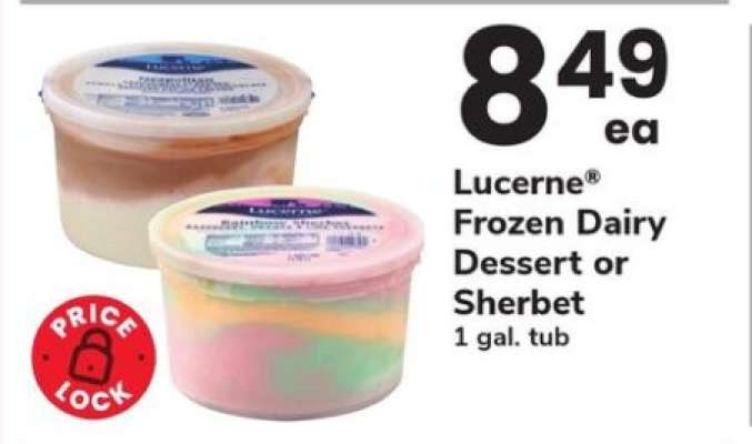 Lucerne Frozen Dairy Dessert or Sherbet