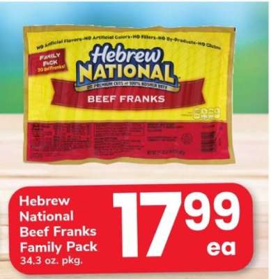 Hebrew National Beef Franks Family Pack