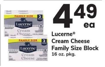 Lucerne Cream Cheese Family Size Block