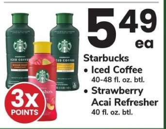 Starbucks Iced Coffee & Strawberry Acai Refresher