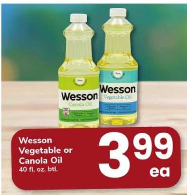 Wesson Vegetable or Canola Oil