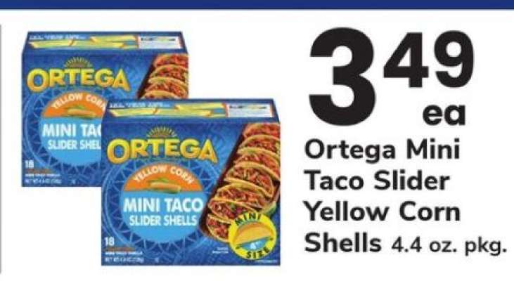 Ortega Mini Taco Slider Yellow Corn Shells