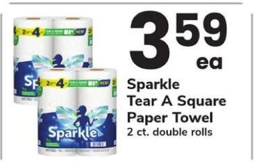 Sparkle Tear A Square Paper Towel
