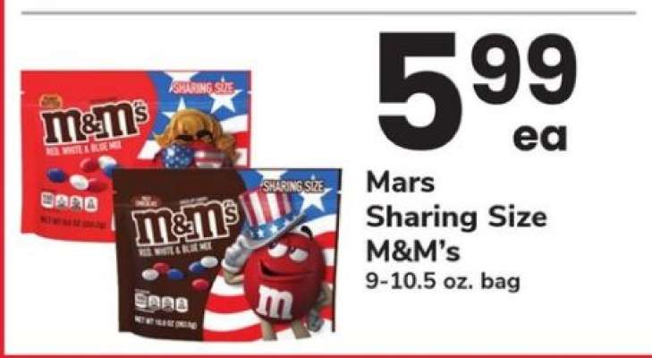 Mars Sharing Size M&M's