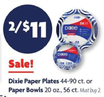 Dixie Paper Plates or Paper Bowls