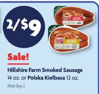 Hillshire Farm Smoked Sausage or Polska Kielbasa
