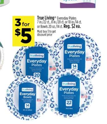 True Living Everyday Plates or Bowls