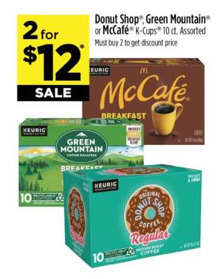 Donut Shop®, Green Mountain® or McCafé® K-Cups®