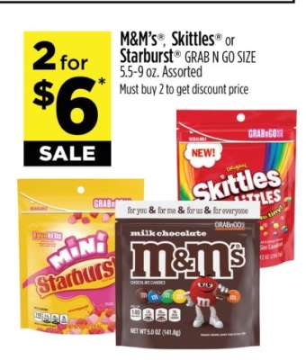 M&M’s®, Skittles® or Starburst®