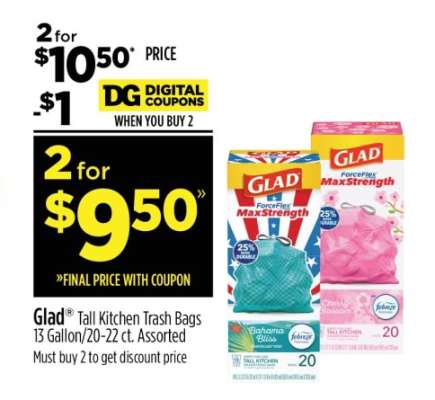 Glad Tall Kitchen Trash Bags