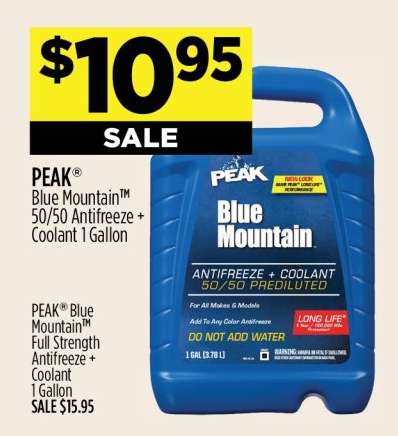 PEAK® Blue Mountain™ 50/50 Antifreeze + Coolant 1 Gallon