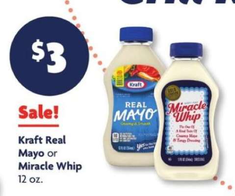 Kraft Real Mayo or Miracle Whip