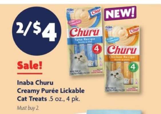 Inaba Churu Creamy Purée Lickable Cat Treats