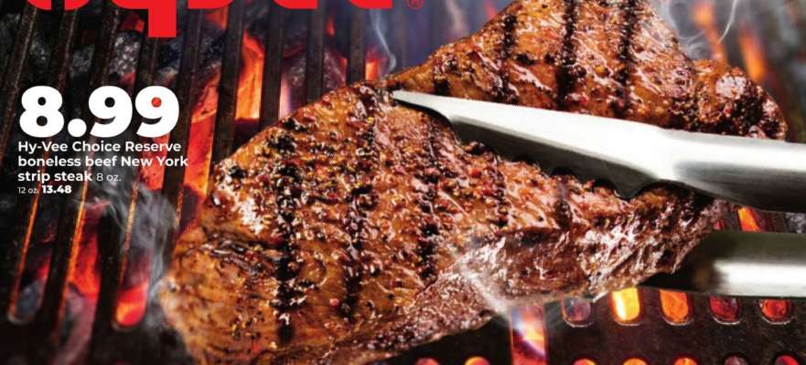 Hy-Vee Choice Reserve boneless beef New York strip steak