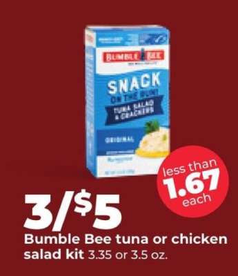 Bumble Bee tuna or chicken salad kit