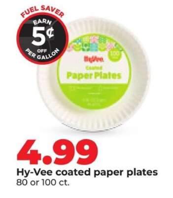 Hy-Vee coated paper plates
