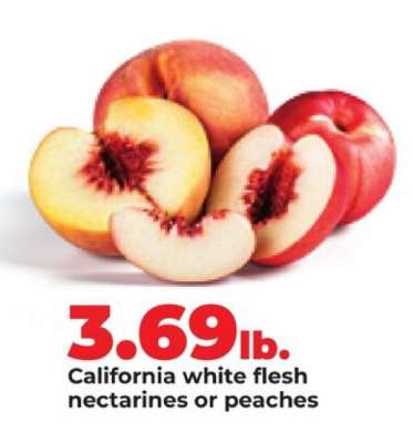 California white flesh nectarines or peaches