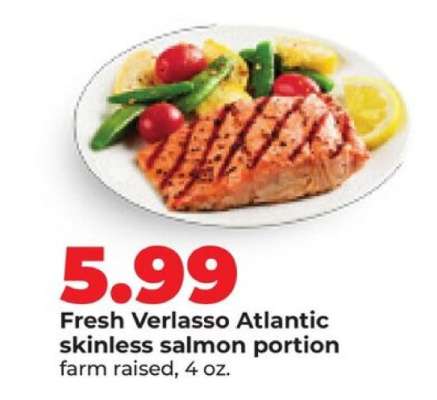 Fresh Verlasso Atlantic skinless salmon portion
