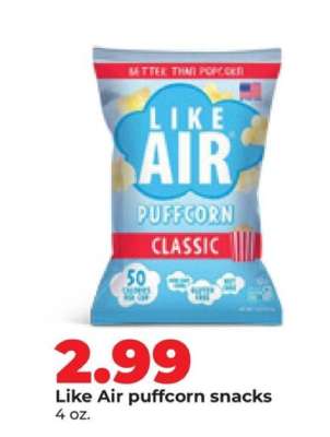 Like Air puffcorn snacks