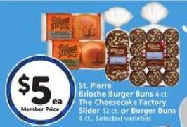 St. Pierre Brioche Burger Buns / The Cheesecake Factory Slider