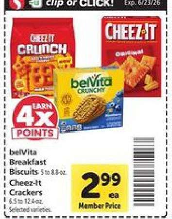 belVita Breakfast Biscuits / Cheez-It Crackers