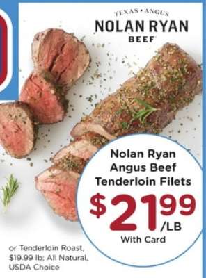 Nolan Ryan Angus Beef Tenderloin Filets