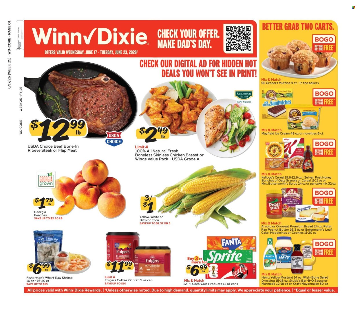 Winn Dixie ad - 06/17/2026 - 06/23/2026. Page 1
