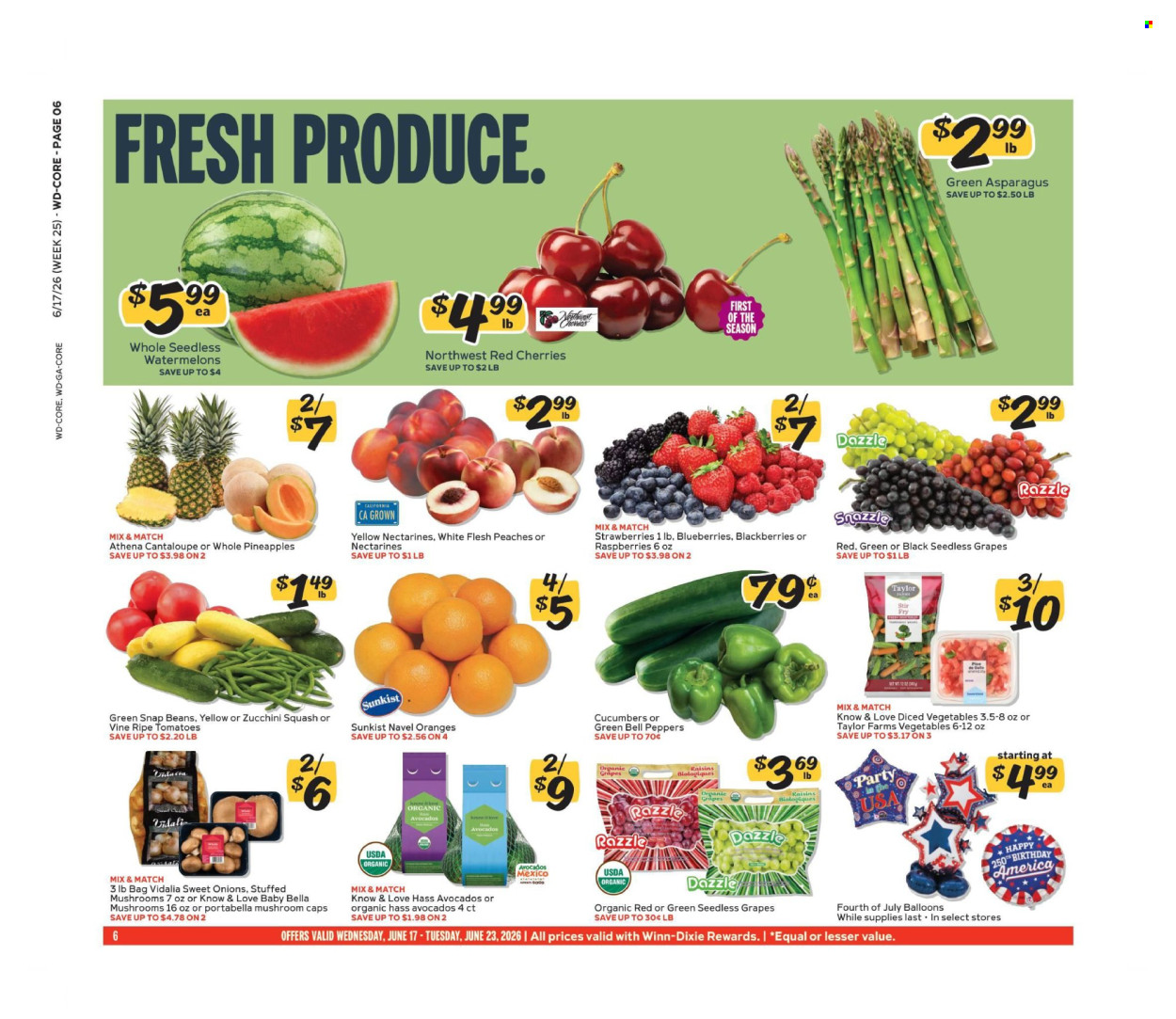 Winn Dixie ad - 06/17/2026 - 06/23/2026. Page 6