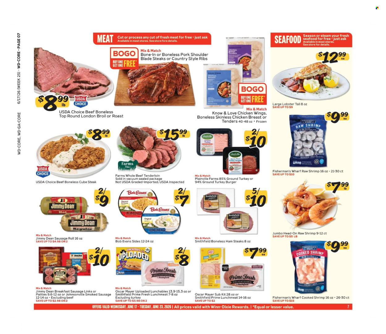 Winn Dixie ad - 06/17/2026 - 06/23/2026. Page 7