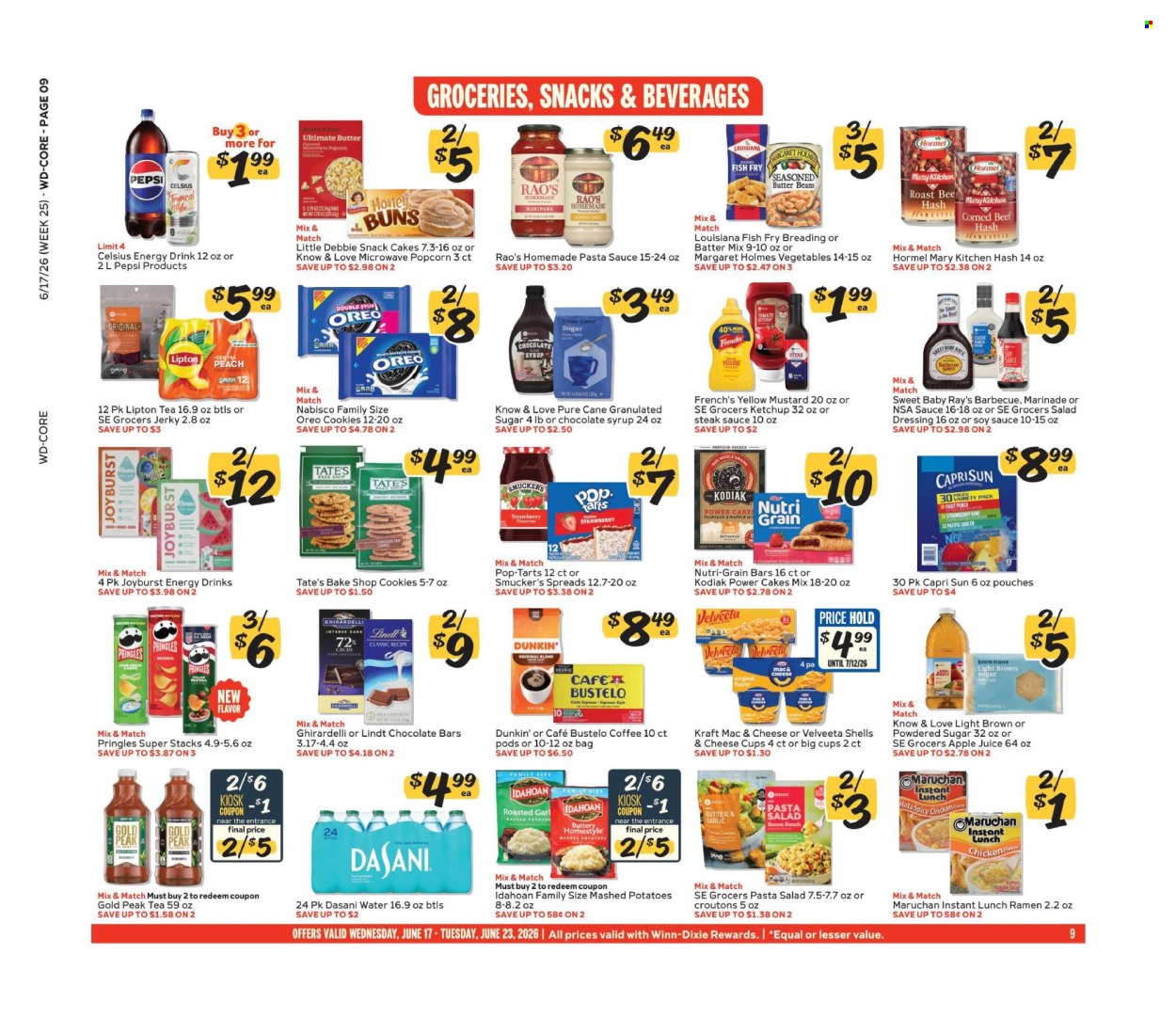 Winn Dixie ad - 06/17/2026 - 06/23/2026. Page 9