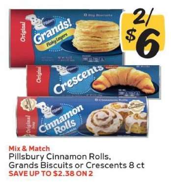 Pillsbury Cinnamon Rolls, Grands! Biscuits or Crescents