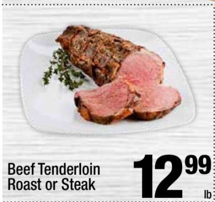 Beef Tenderloin Roast or Steak