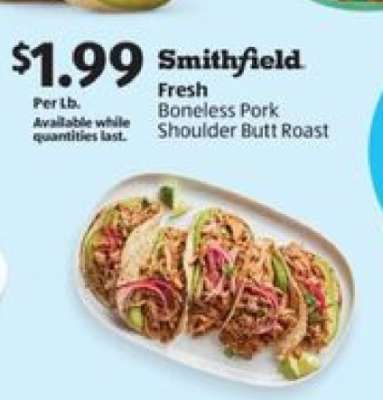 Smithfield Fresh Boneless Pork Shoulder Butt Roast