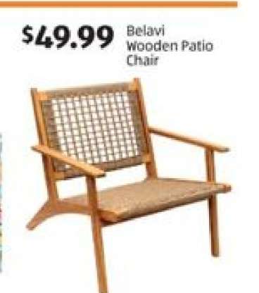 Belavi Wooden Patio Chair