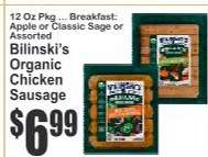 Bilinski's Organic Chicken Sausage