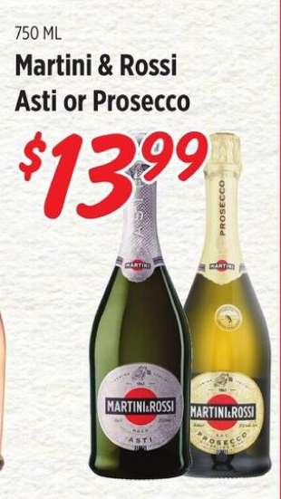 Martini & Rossi Asti or Prosecco